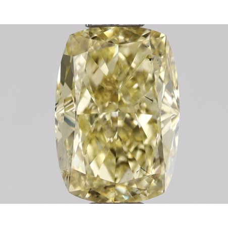 Diament o barwie fantazyjnej szlif poduszkowy brylantowy, 1.01ct, SI2, Fancy Intense Yellow, GIA 2498508182