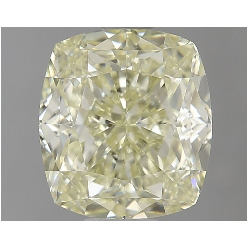 Diament o barwie fantazyjnej szlif poduszkowy brylantowy, 1.25ct, VS1, Fancy Light Yellow, GIA 6224710767