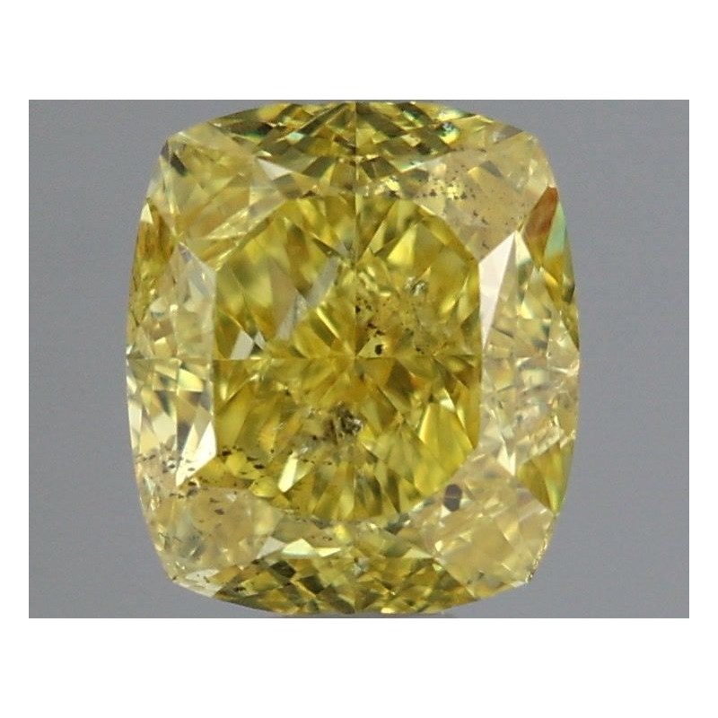 Diament o barwie fantazyjnej szlif poduszkowy modyfikowany, 1.02ct, SI2, Yellow, IGI 667414258