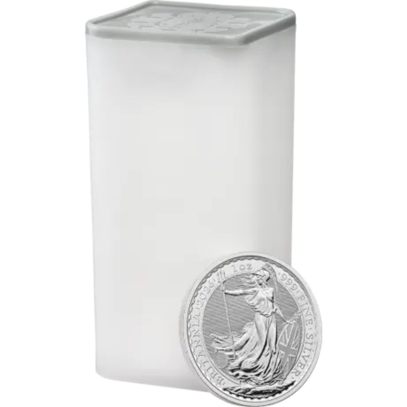 Srebrna moneta 1 uncja x25 Britannia Karol III 2026