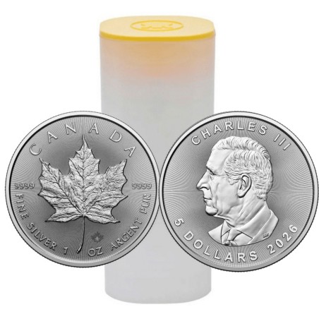 Srebrna moneta 1 uncja x25 Liść Klonu 2026