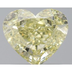 Diament o barwie fantazyjnej serce, 1.01ct, SI1, Fancy Light Yellow, GIA 2235524942