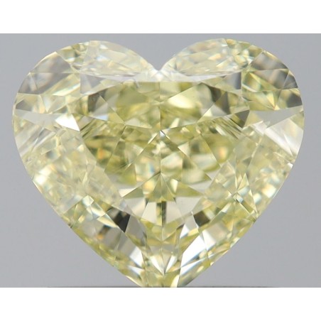Diament o barwie fantazyjnej serce, 1.01ct, SI1, Fancy Light Yellow, GIA 2235524942