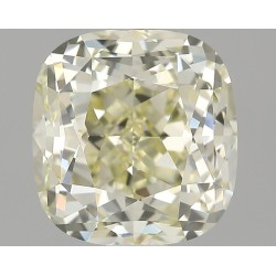 Diament o barwie fantazyjnej szlif poduszkowy brylantowy, 1.58ct, VVS2, Fancy Light Yellow, GIA 6245289422