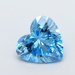 Diament laboratoryjny o barwie fantazyjnej serce, Blue Fancy_Vivid, 1.35ct, VVS2, Fancy Vivid Blue, IGI LG731542889