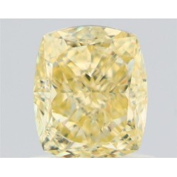 Diament o barwie fantazyjnej szlif poduszkowy brylantowy, 1ct, VS1, Fancy Yellow, GIA 2536158095