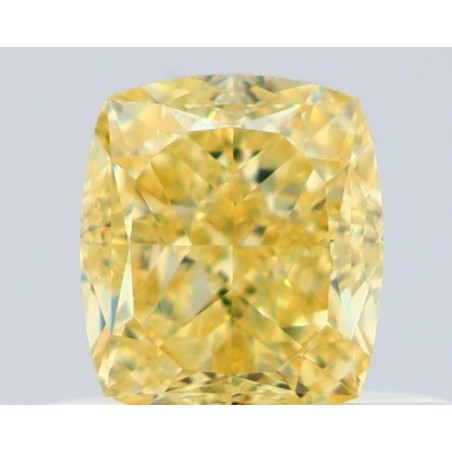 Diament o barwie fantazyjnej szlif poduszkowy brylantowy, 0.52ct, VVS1, Fancy Intense Yellow, GIA 1539647068