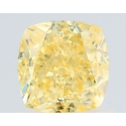 Diament o barwie fantazyjnej szlif poduszkowy brylantowy, 1.01ct, VS2, Fancy Yellow, GIA 1236750413