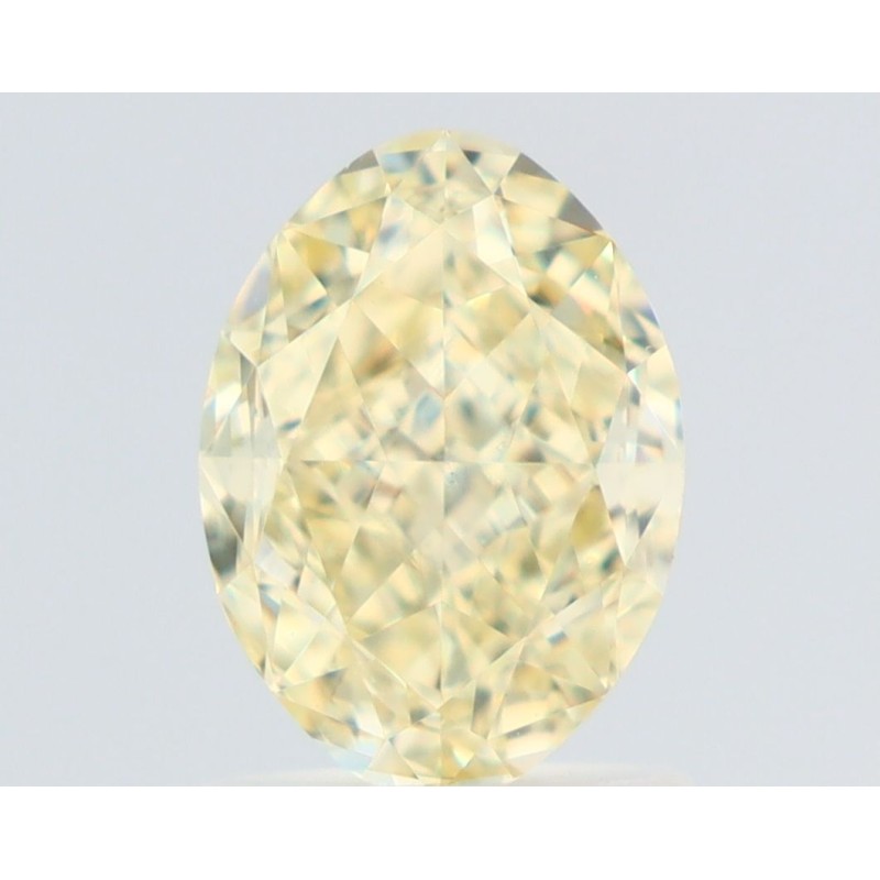 Diament o barwie fantazyjnej szlif owalny, 1.5ct, SI1, Fancy Light Yellow, GIA 2235683466