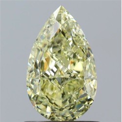 Diament o barwie fantazyjnej szlif gruszkowy, 1.02ct, VS1, Fancy Light Yellow, GIA 1232750430