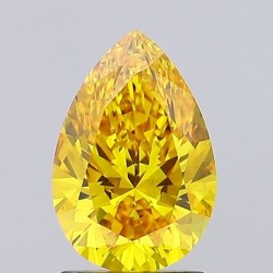 Diament laboratoryjny o barwie fantazyjnej szlif gruszkowy, Yellow Fancy_Vivid, 1.5ct, VVS1, Fancy Vivid Yellow, IGI LG649425552