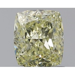 Diament o barwie fantazyjnej szlif poduszkowy brylantowy, 1.03ct, VVS1, Fancy Light Yellow, GIA 1505275621