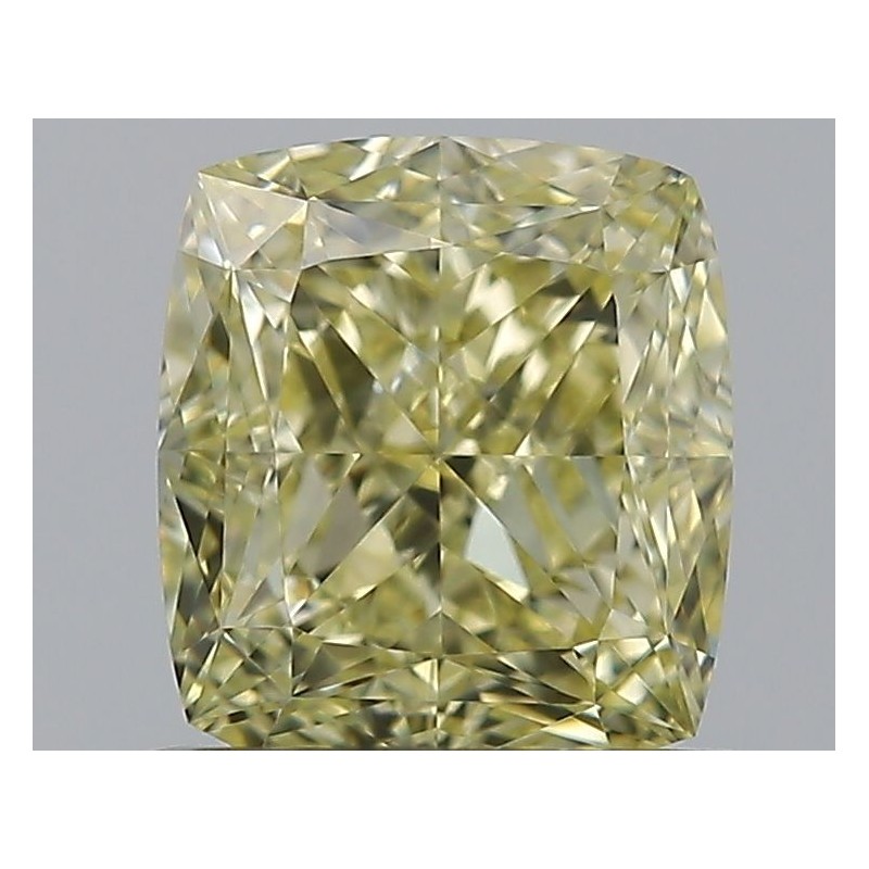 Diament o barwie fantazyjnej szlif poduszkowy brylantowy, 1.03ct, VS1, Fancy Light Yellow, GIA 2504469134
