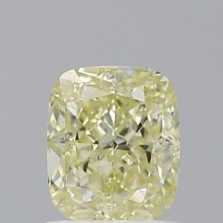 Diament o barwie fantazyjnej szlif poduszkowy modyfikowany, 1.01ct, VS1, Fancy Light Yellow, GIA 2235776970