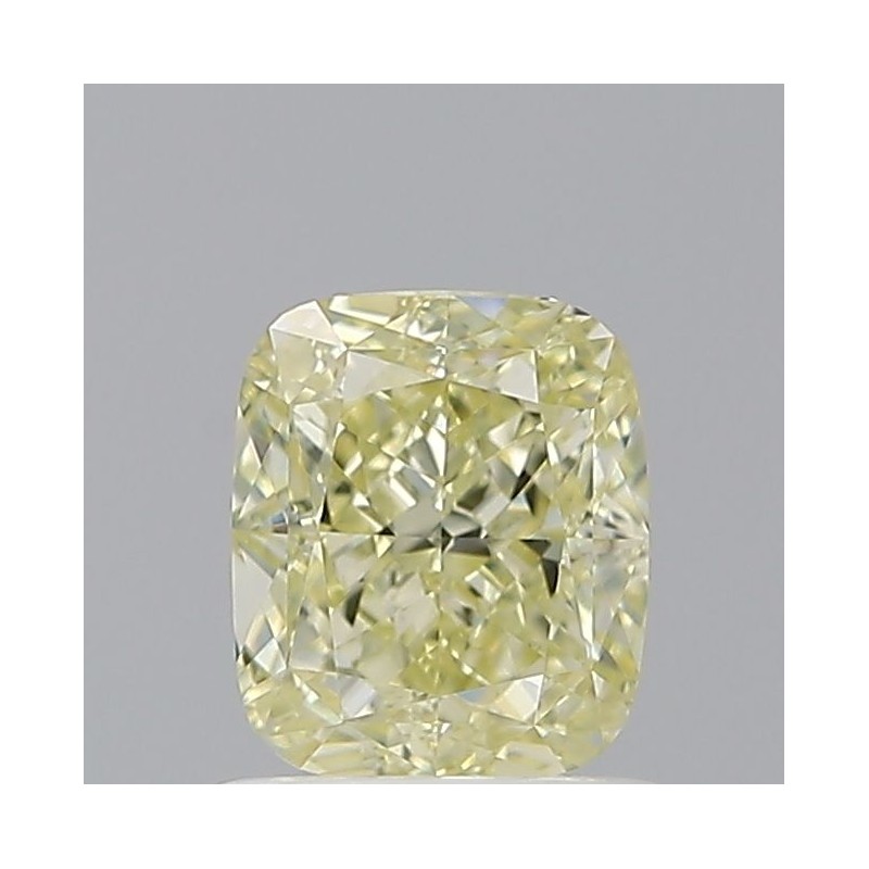 Diament o barwie fantazyjnej szlif poduszkowy modyfikowany, 1.01ct, VS1, Fancy Light Yellow, GIA 2235776970