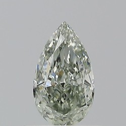 Diament o barwie fantazyjnej szlif gruszkowy, 0.61ct, VS2, Fancy Grayish Yellowish Green, GIA 2231776709