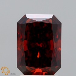 Diament laboratoryjny o barwie fantazyjnej radiant, Orange Fancy_Deep, 2ct, VVS2, Fancy Deep Orange, IGI 607331763