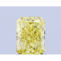 Diament laboratoryjny o barwie fantazyjnej radiant, Yellow Fancy_Intense, 1.1ct, VVS2, Fancy Intense Yellow, IGI LG710585709
