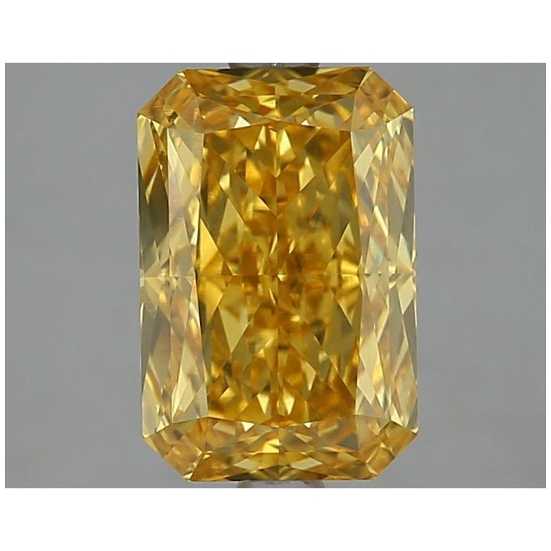 Diament laboratoryjny o barwie fantazyjnej radiant, Yellow Fancy_Vivid, 2.74ct, VVS2, Fancy Vivid Yellow, IGI LG737547552