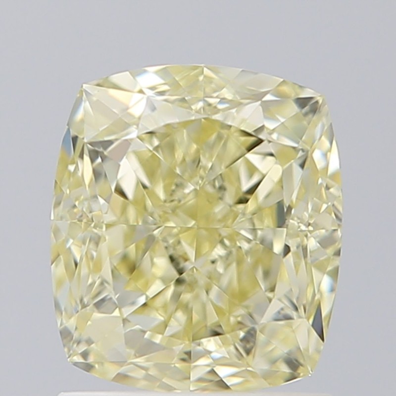 Diament o barwie fantazyjnej szlif poduszkowy brylantowy, 1.71ct, VVS2, Fancy Light Yellow, GIA 7458457055 Diament o barwie fantazyjnej szlif poduszkowy brylantowy, 1.71ct, VVS2, Fancy Light Yellow, GIA 7458457055