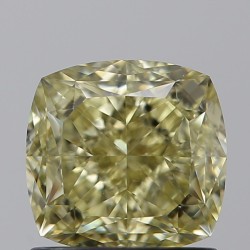 Diament o barwie fantazyjnej szlif poduszkowy brylantowy, 1.54ct, VS1, Fancy Brownish Greenish Yellow, GIA 5486053460