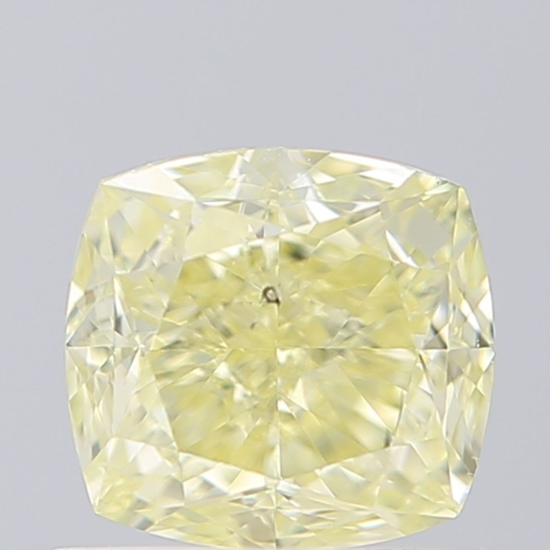 Diament o barwie fantazyjnej szlif poduszkowy brylantowy, 1.03ct, SI1, Fancy Light Yellow, GIA 6461188750