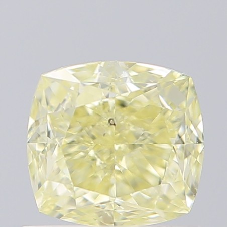 Diament o barwie fantazyjnej szlif poduszkowy brylantowy, 1.03ct, SI1, Fancy Light Yellow, GIA 6461188750