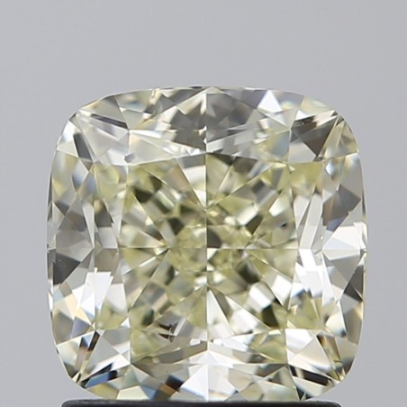 Diament o barwie fantazyjnej szlif poduszkowy brylantowy, 1.83ct, SI2, Fancy Light Brownish Greenish Yellow, GIA 6485834571