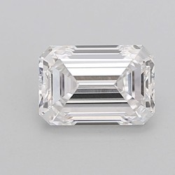 Diament laboratoryjny bezbarwny szlif szmaragdowy, 1.53ct, VVS1, D, IGI LG710504723