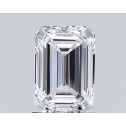 Diament laboratoryjny bezbarwny szlif szmaragdowy, 1.58ct, VVS1, F, IGI LG710509408
