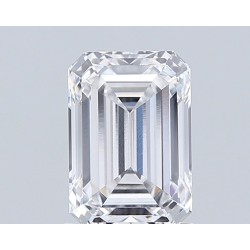 Diament laboratoryjny bezbarwny szlif szmaragdowy, 1.54ct, VVS2, F, IGI LG677502218