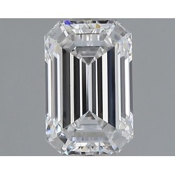 Diament laboratoryjny bezbarwny szlif szmaragdowy, 1.1ct, VVS2, D, IGI LG704510905