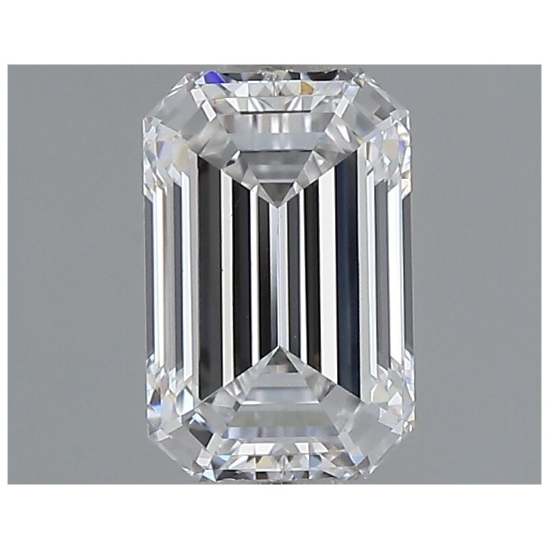 Diament laboratoryjny bezbarwny szlif szmaragdowy, 1.1ct, VVS2, D, IGI LG704510905