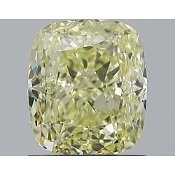 Diament o barwie fantazyjnej szlif poduszkowy modyfikowany, 1.41ct, SI1, Fancy Light Yellow, GIA 2221273428