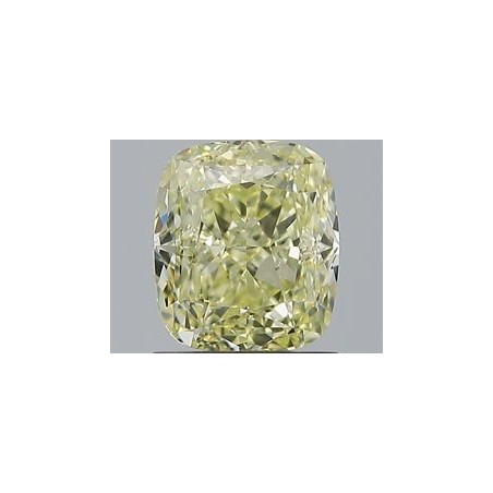 Diament o barwie fantazyjnej szlif poduszkowy modyfikowany, 1.41ct, SI1, Fancy Light Yellow, GIA 2221273428