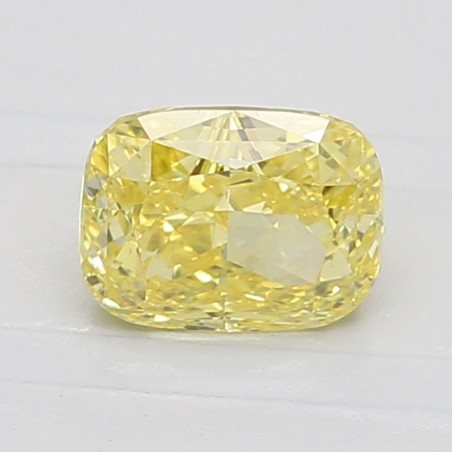 Diament o barwie fantazyjnej szlif poduszkowy brylantowy, 1.38ct, VVS1, Fancy Vivid Yellow, GIA 7218296063
