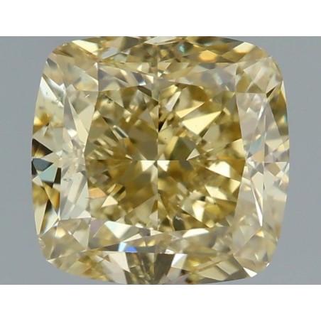 Diament o barwie fantazyjnej szlif poduszkowy brylantowy, 1.4ct, SI1, Fancy Yellow, GIA 6511801727