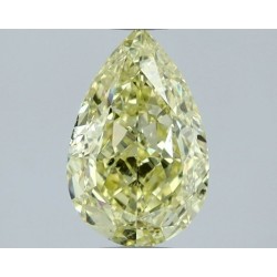 Diament o barwie fantazyjnej szlif gruszkowy, 1.01ct, SI2, Fancy Intense Yellow, GIA 7538691594
