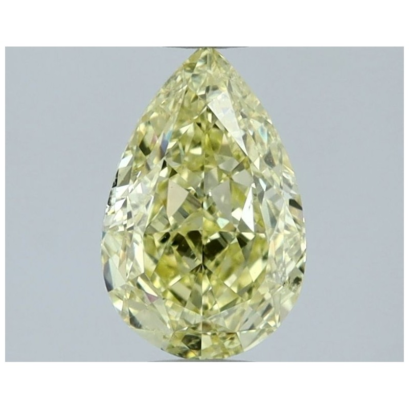 Diament o barwie fantazyjnej szlif gruszkowy, 1.01ct, SI2, Fancy Intense Yellow, GIA 7538691594