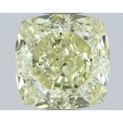 Diament o barwie fantazyjnej szlif poduszkowy modyfikowany, 1.5ct, SI2, Fancy Yellow, GIA 2537193398