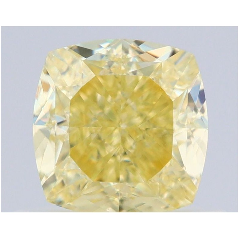 Diament o barwie fantazyjnej szlif poduszkowy brylantowy, 0.74ct, VVS1, Fancy Yellow, GIA 7526530098 Diament o barwie fantazyjnej szlif poduszkowy brylantowy, 0.74ct, VVS1, Fancy Yellow, GIA 7526530098