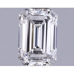 Diament laboratoryjny bezbarwny szlif szmaragdowy, 1.1ct, VVS2, E, IGI LG627401200