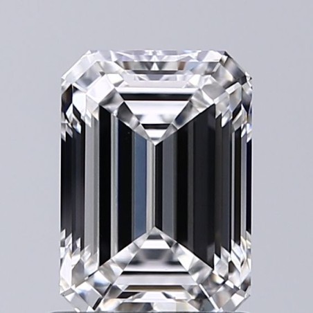 Diament laboratoryjny bezbarwny szlif szmaragdowy, 1.11ct, VVS2, D, GIA 2484338190