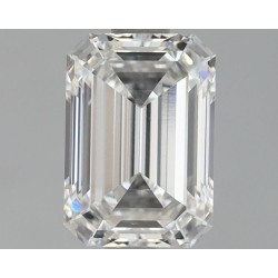 Diament laboratoryjny bezbarwny szlif szmaragdowy, 1.11ct, VVS2, E, IGI LG596315198