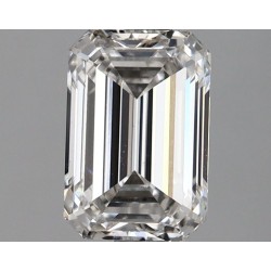 Diament laboratoryjny bezbarwny szlif szmaragdowy, 1.59ct, VVS2, F, IGI LG639435605