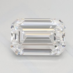 Diament laboratoryjny bezbarwny szlif szmaragdowy, 1.5ct, IF, D, IGI LG737548677