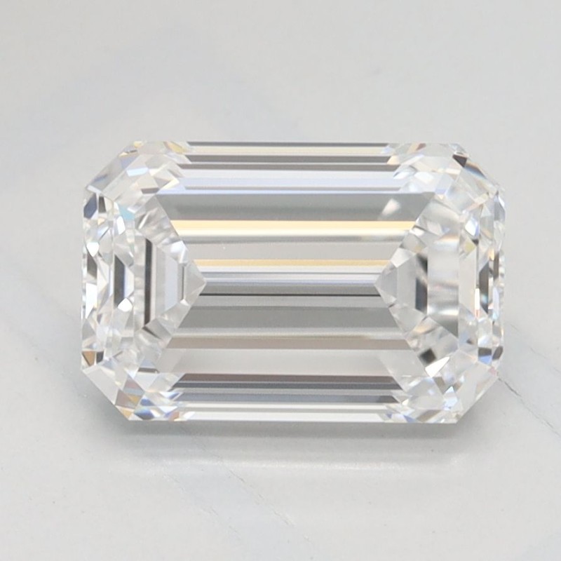Diament laboratoryjny bezbarwny szlif szmaragdowy, 1.5ct, IF, D, IGI LG737548677