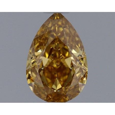 Diament o barwie fantazyjnej szlif gruszkowy, 0.53ct, VS2, Fancy Deep Brownish Yellow, GIA 1459062485