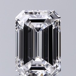 Diament laboratoryjny bezbarwny szlif szmaragdowy, 1.08ct, VVS2, D, GIA 7488031734