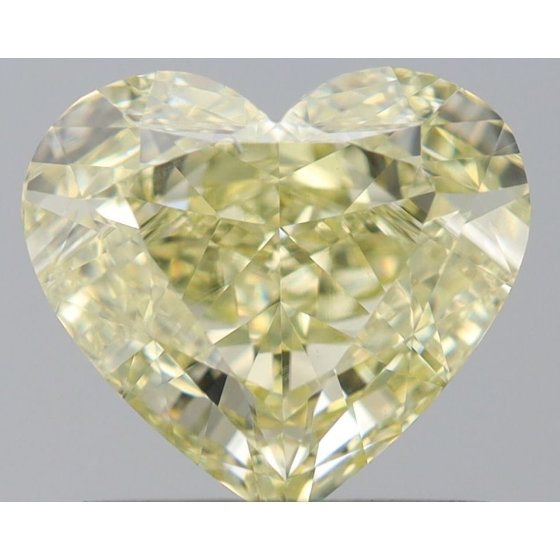 Diament o barwie fantazyjnej serce, 1.01ct, SI1, Fancy Light Yellow, GIA 2235524942